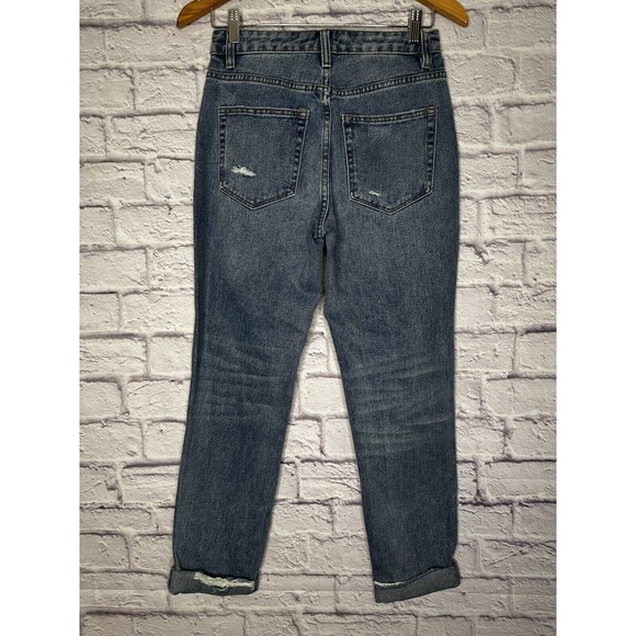 Vervet Frayed Hem Blue Distressed Medium Wash Jeans Women’s Size 25 Style‎ VT705 - Picture 2 of 7